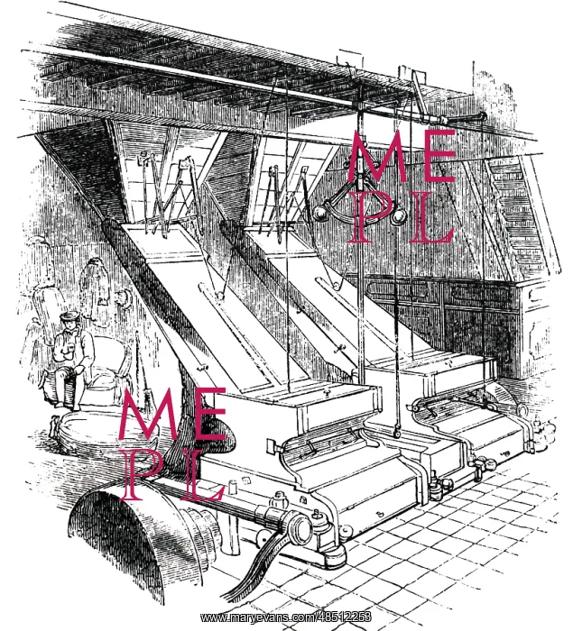 : An engraving of Machines used for crushing malt : An engraving of Machines used for crushing malt