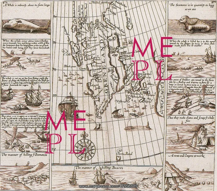 : Engraving of Maritime Industries, 17th Century : Engraving of Maritime Industries, 17th Century