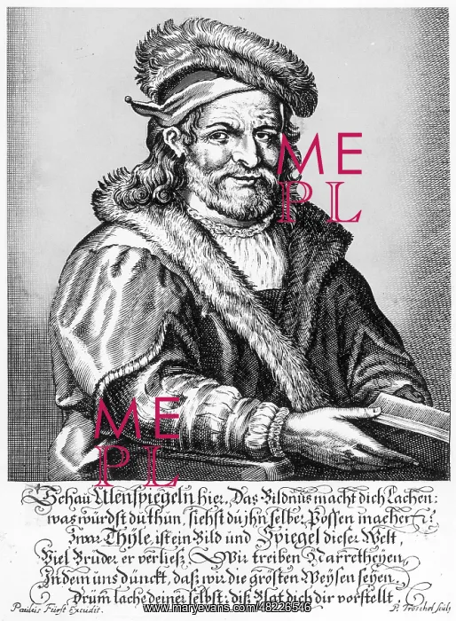 : Engraving of Till Eulenspiegel : Engraving of Till Eulenspiegel