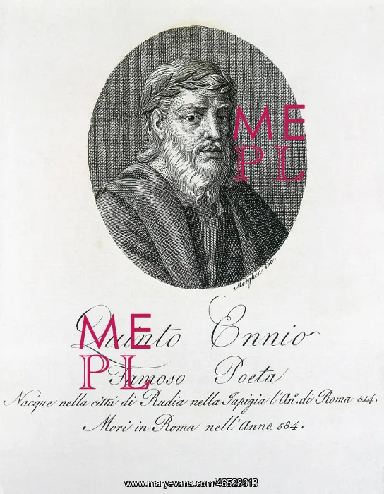 : ENNIUS, Quintus (239-169 BC). Writer during the : ENNIUS, Quintus (239-169 BC). Writer during the