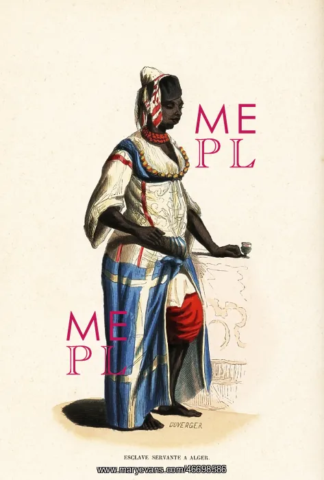 : Enslaved woman servant in Algiers, Algeria : Enslaved woman servant in Algiers, Algeria