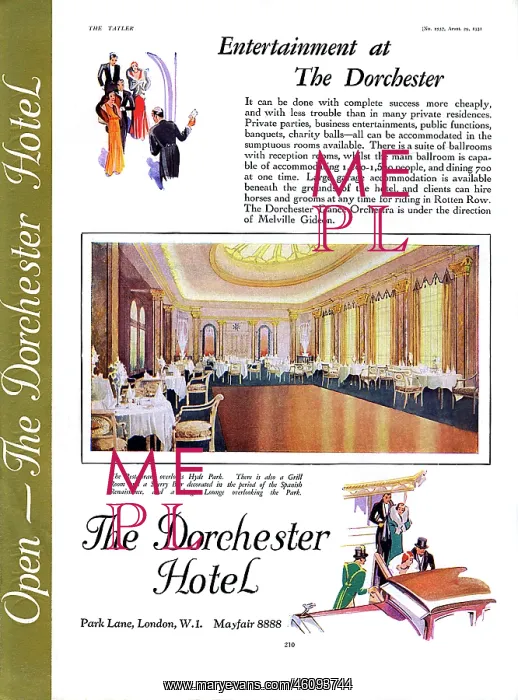 : Entertainment at the newly opened Dorchester Hotel : Entertainment at the newly opened Dorchester Hotel