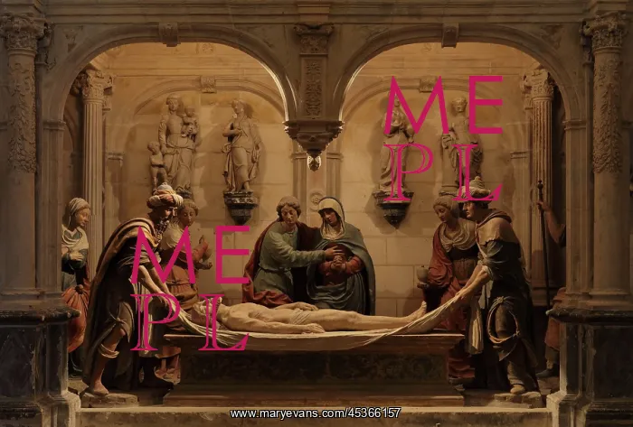 : Entombment, Crypt, Bourges Cathedral, Bourges : Entombment, Crypt, Bourges Cathedral, Bourges