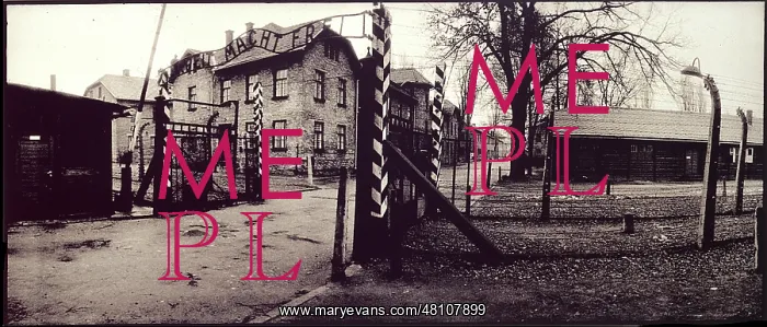 : Entrance to Auschwitz concentration camp : Entrance to Auschwitz concentration camp