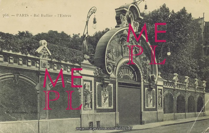 : The entrance to the Bal Bullier, Paris : The entrance to the Bal Bullier, Paris