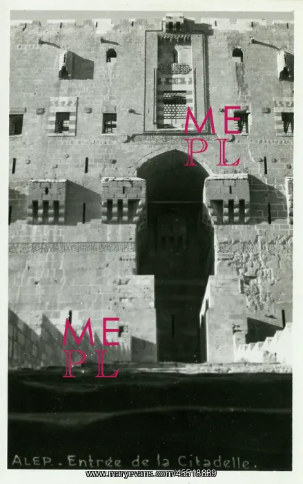 : Entrance to the Citadel, Aleppo, Syria : Entrance to the Citadel, Aleppo, Syria