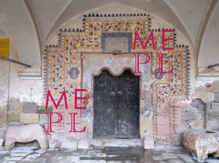 : Entrance, Constantine and Helena Church, Mustafapasa, Turkey : Entrance, Constantine and Helena Church, Mustafapasa, Turkey