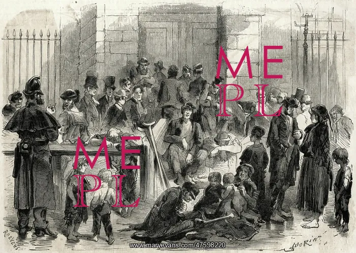 : Entrance to A London Workhouse at Nightfall : Entrance to A London Workhouse at Nightfall