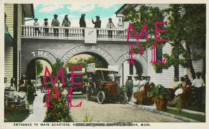 : Entrance to Main Quarters - House of David, Benton Harbor : Entrance to Main Quarters - House of David, Benton Harbor