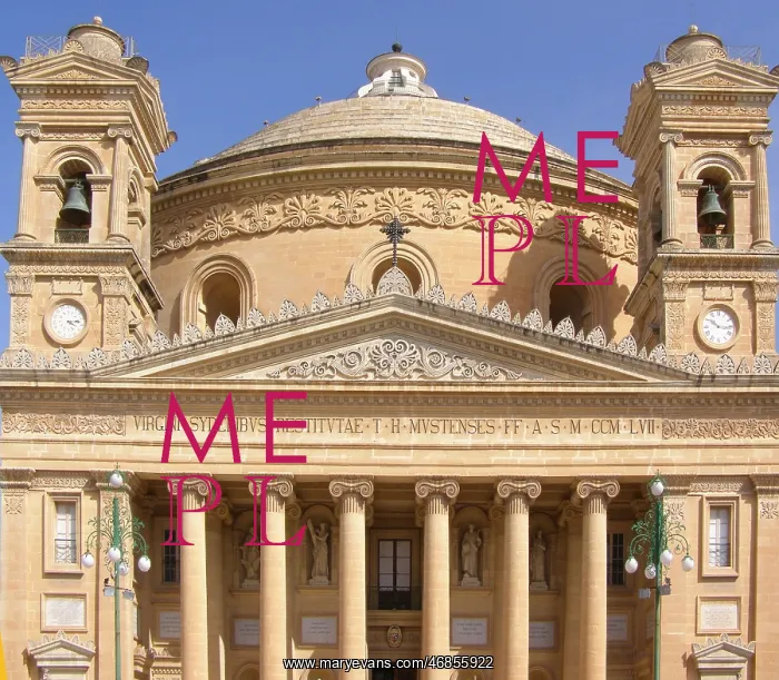 : The entrance to Mosta Dome, Mosta : The entrance to Mosta Dome, Mosta