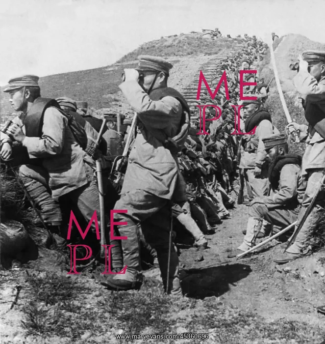  : Entrenched Japanese soldiers expecting an attack