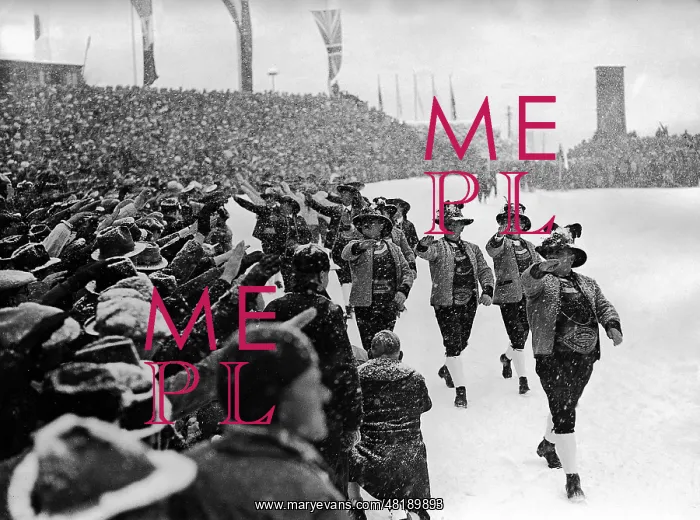 : Entry of the Austrian Olympic team, 1936 : Entry of the Austrian Olympic team, 1936