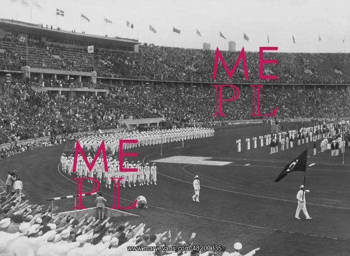 : Entry of the German team at the Olympics, 1936 : Entry of the German team at the Olympics, 1936