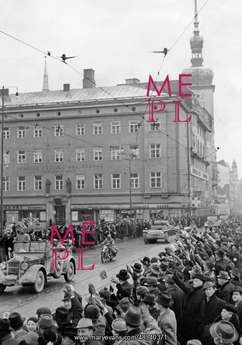 : Entry of German troops in Bruenn, 1939 : Entry of German troops in Bruenn, 1939