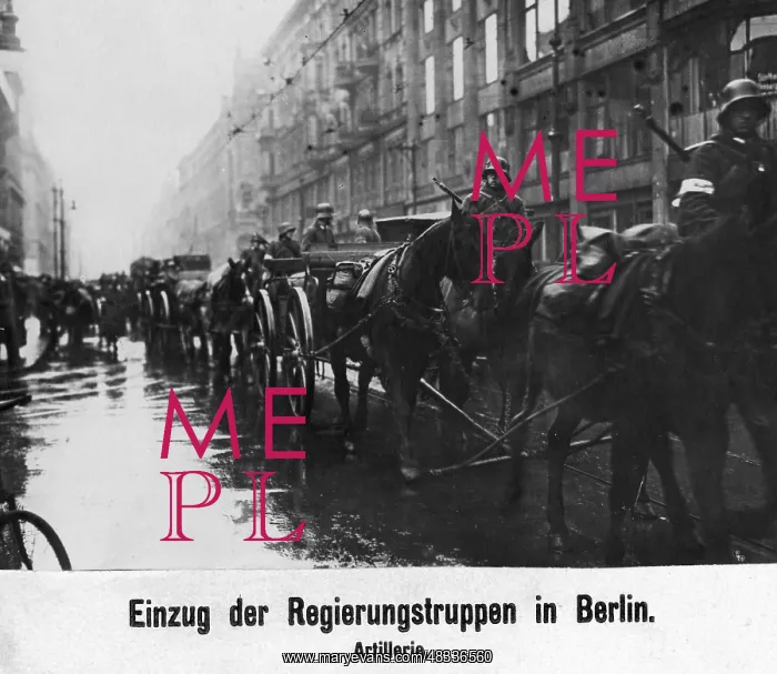 : Entry of the government troops in Berlin, 1919 : Entry of the government troops in Berlin, 1919