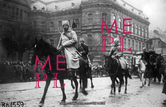 : Entry of Russian cavalry in Lviv, 1914 : Entry of Russian cavalry in Lviv, 1914