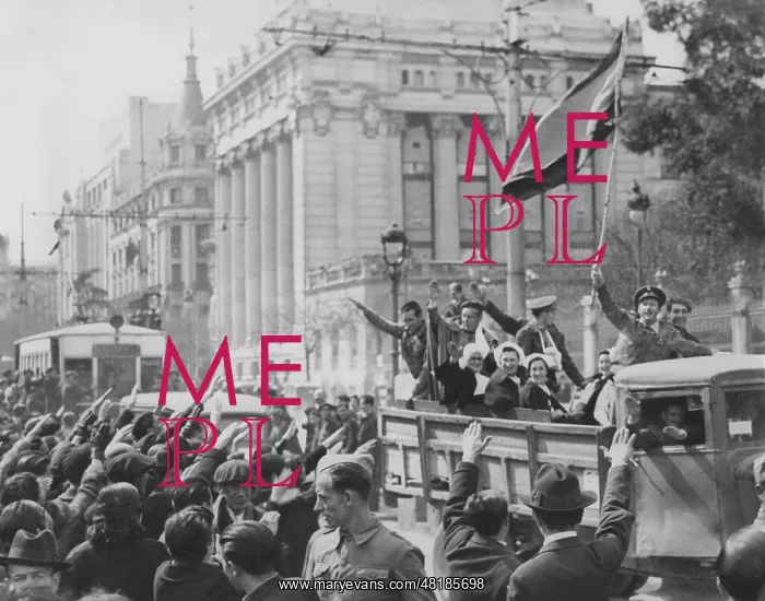 : Entry of Spanish nationalists in Madrid, 1939 : Entry of Spanish nationalists in Madrid, 1939