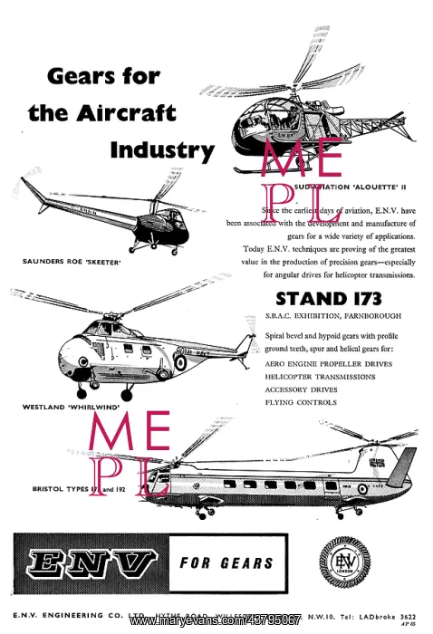 : ENV Engineering. E.N.V. Gears For Aircraft : ENV Engineering. E.N.V. Gears For Aircraft