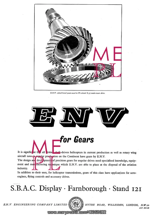 : ENV Engineering Gears For Helicopter Drive Shafts : ENV Engineering Gears For Helicopter Drive Shafts