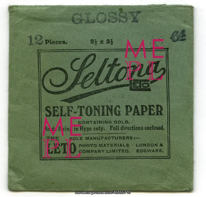 : Envelope, Seltona photographic paper : Envelope, Seltona photographic paper