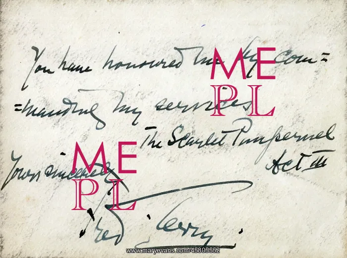 : Envelope signed by the famous Actor-Manager Fred Terry : Envelope signed by the famous Actor-Manager Fred Terry