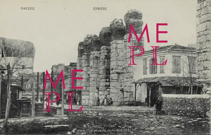 : Ephesus / Turkey. Excavation road. Picture postcard. About 1910. Photograph : Ephesus / Turkey. Excavation road. Picture postcard. About 1910. Photograph