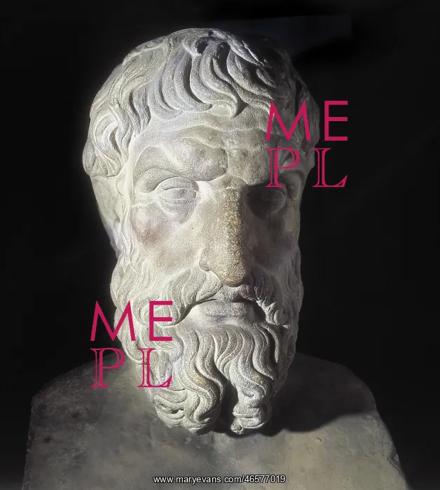 : EPICURUS (341-270 BC). Greek philosopher. Bust of : EPICURUS (341-270 BC). Greek philosopher. Bust of