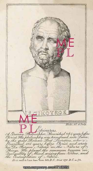 : Epicurus, Ancient Greek philosopher : Epicurus, Ancient Greek philosopher