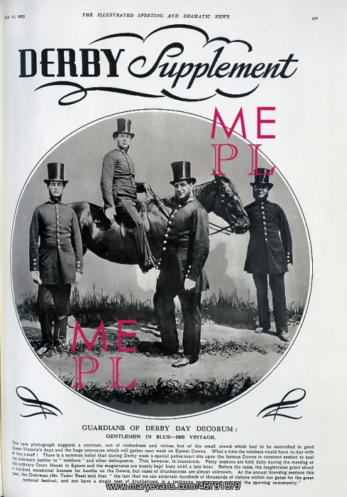 : Epsom Policemen in the 1860s : Epsom Policemen in the 1860s