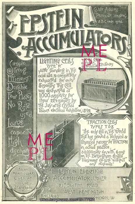 : Epstein Accumulators Advertisement : Epstein Accumulators Advertisement