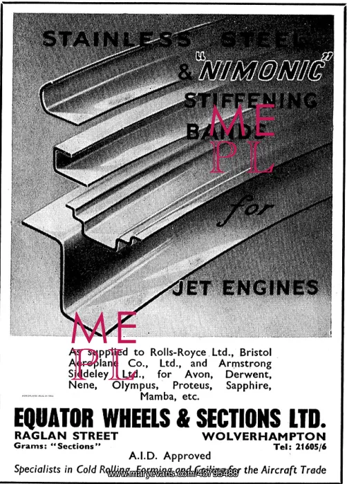 : Equator Wheels & Sections Nimonic Stiffening : Equator Wheels & Sections Nimonic Stiffening
