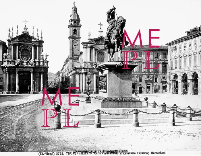 : Italy. The equestrian monument in honor of Emanuele Filiberto : Italy. The equestrian monument in honor of Emanuele Filiberto