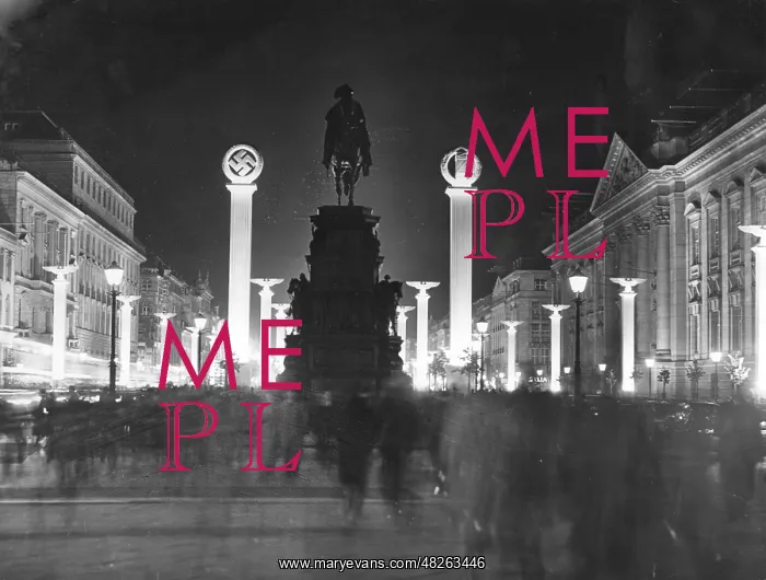 : Equestrian statue of Frederick the Great in Berlin at night : Equestrian statue of Frederick the Great in Berlin at night