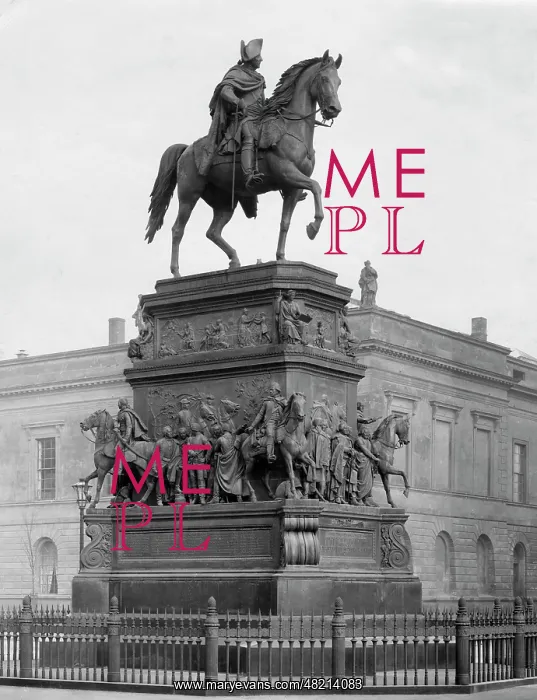 : Equestrian statue of Frederick II the Great in Berlin 1900 : Equestrian statue of Frederick II the Great in Berlin 1900