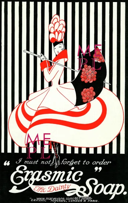 : Erasmic Soap advertisement, 1917 : Erasmic Soap advertisement, 1917