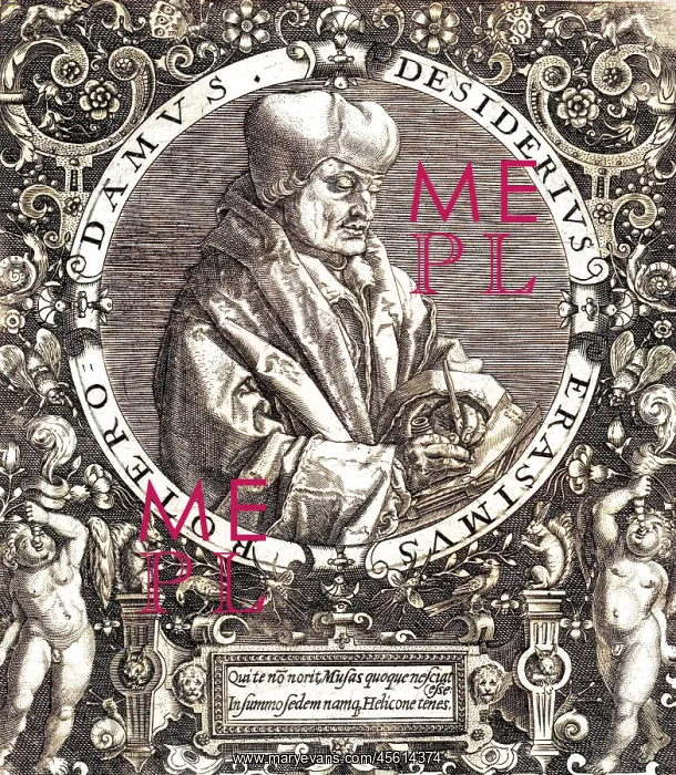  : ERASMUS. DESIDERIUS ERASMUS (1466 - 1536), Dutch humanist