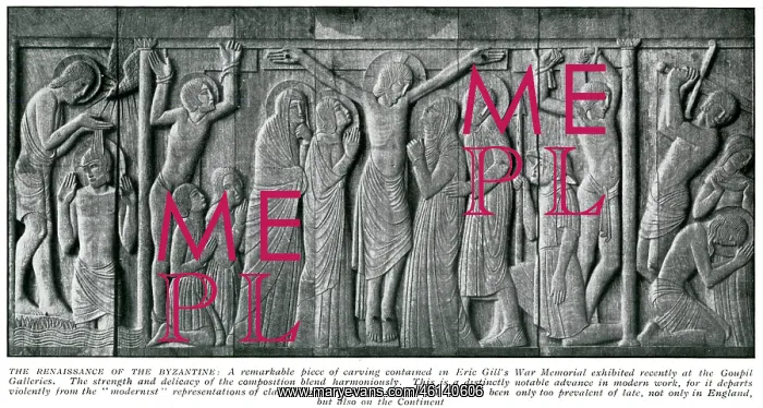 : Eric Gill panel shown at Goupil Galleries : Eric Gill panel shown at Goupil Galleries