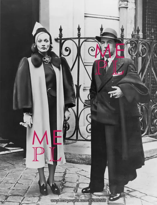 : Erich Maria Remarque (1898-1970) with Marlene ? : Erich Maria Remarque (1898-1970) with Marlene ?