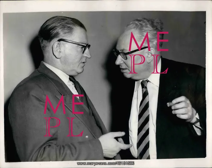 : Erich Ollenhauer of Germany and Morgan Phillips : Erich Ollenhauer of Germany and Morgan Phillips