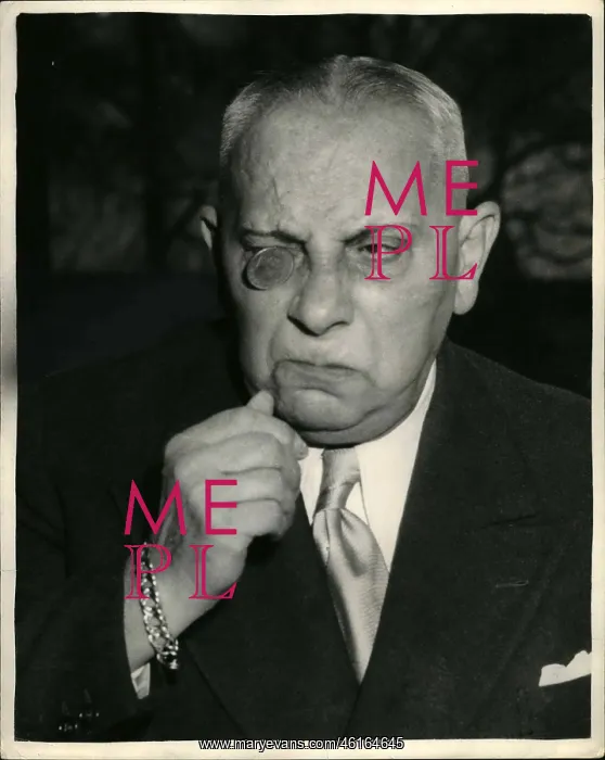 : Erich Von Stroheim, press conference, Savoy Hotel, London : Erich Von Stroheim, press conference, Savoy Hotel, London