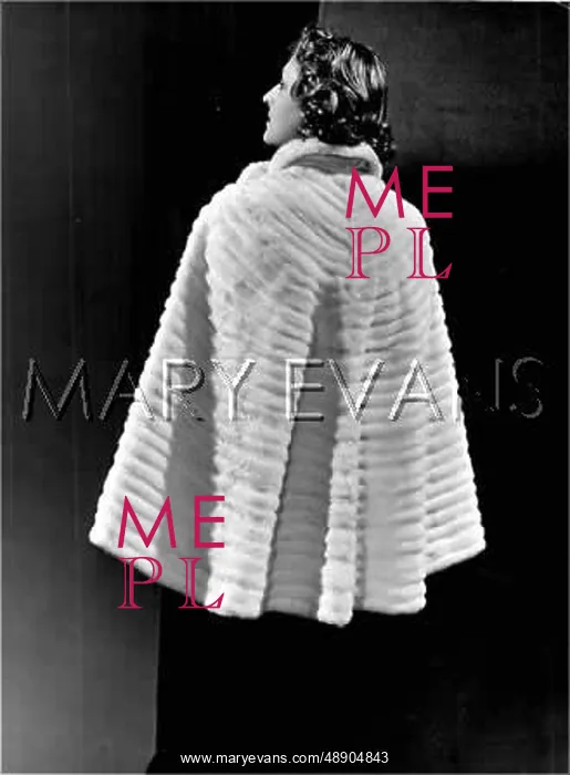: ERMINE EVENING CAPE 30S : ERMINE EVENING CAPE 30S