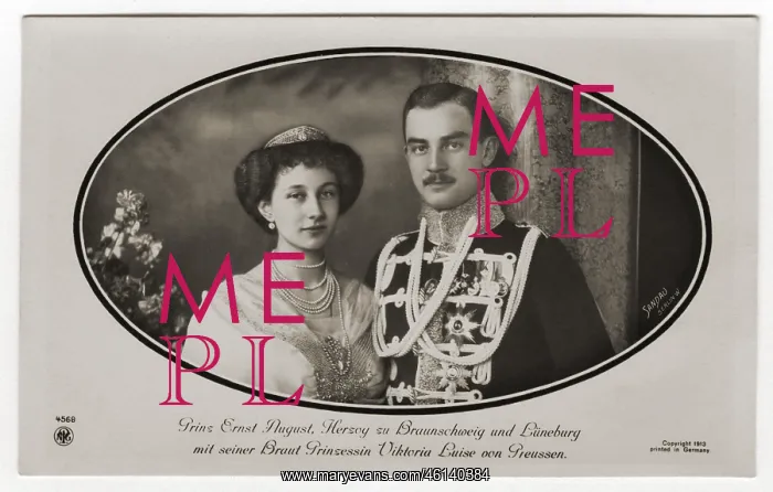 : Ernest Augustus III, Duke of Brunswick, with Victoria Louise : Ernest Augustus III, Duke of Brunswick, with Victoria Louise