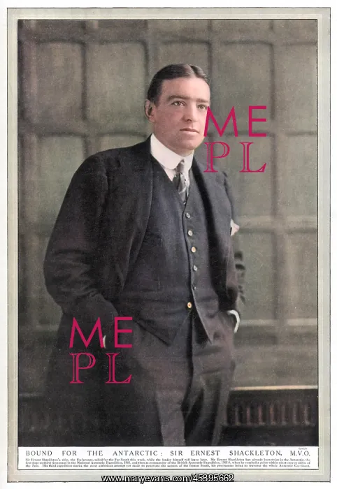 : Ernest Shackleton - Irish Antartic explorer - 1914 : Ernest Shackleton - Irish Antartic explorer - 1914