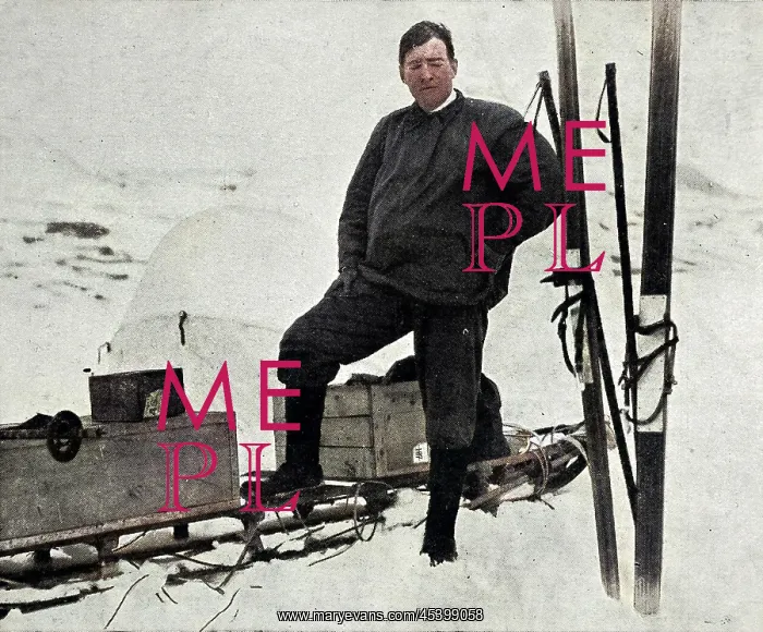 : Ernest Shackleton preparing for a trans-antarctic expedition : Ernest Shackleton preparing for a trans-antarctic expedition