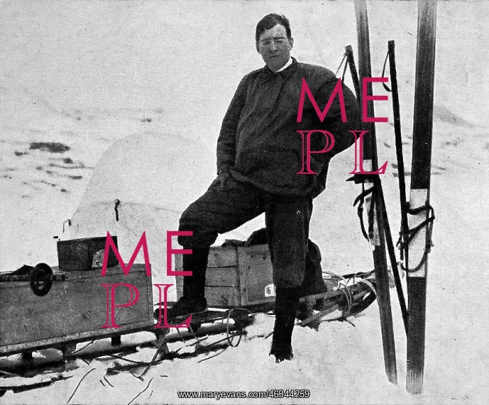 : Ernest Shackleton preparing for a trans-antarctic expedition : Ernest Shackleton preparing for a trans-antarctic expedition