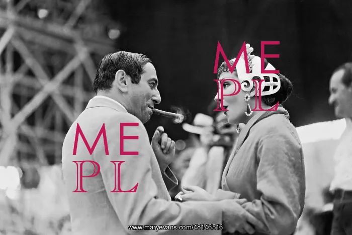 : Ernst Lubitsch and Claudette Colbert during a shooting break : Ernst Lubitsch and Claudette Colbert during a shooting break