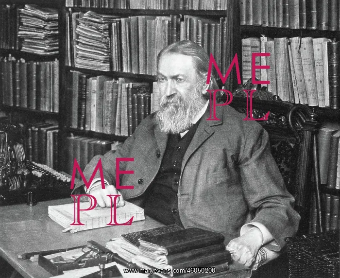 : Ernst Mach at his library : Ernst Mach at his library
