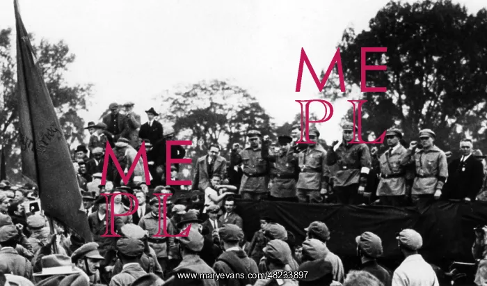 : Ernst Thaelmann and Wilhelm Pieck at a rally in Berlin : Ernst Thaelmann and Wilhelm Pieck at a rally in Berlin