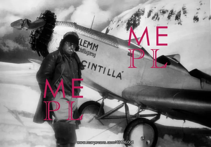 : Ernst Udet in Avalanche, 1930 : Ernst Udet in Avalanche, 1930