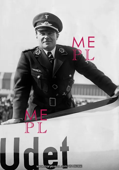 : Ernst Udet with his glider, 1936 : Ernst Udet with his glider, 1936